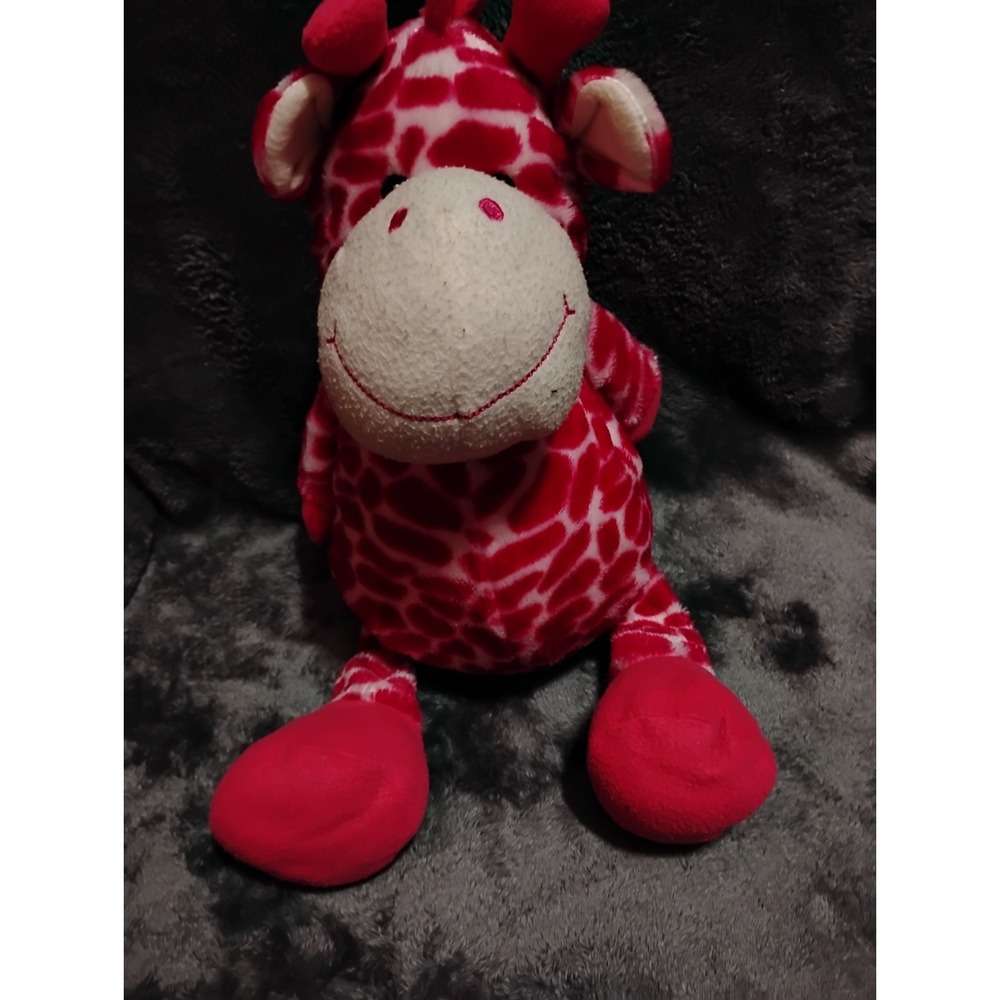 Large Stuffed Animal Pluffies Kisser Giraffe Pink And White 22"